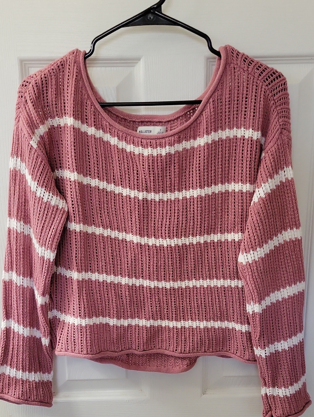 Hollister Striped Off Shoulder Sweater